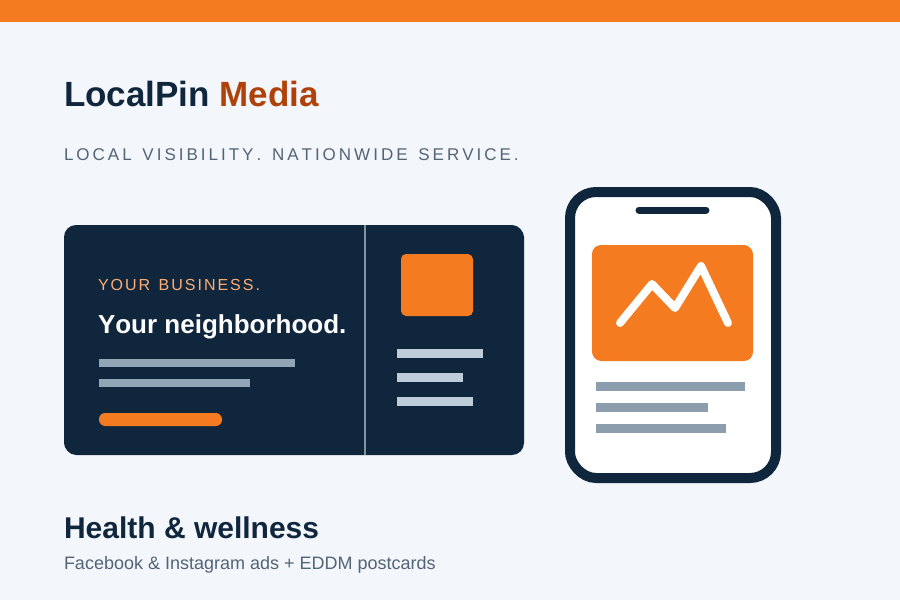 LocalPin health and wellness marketing illustration