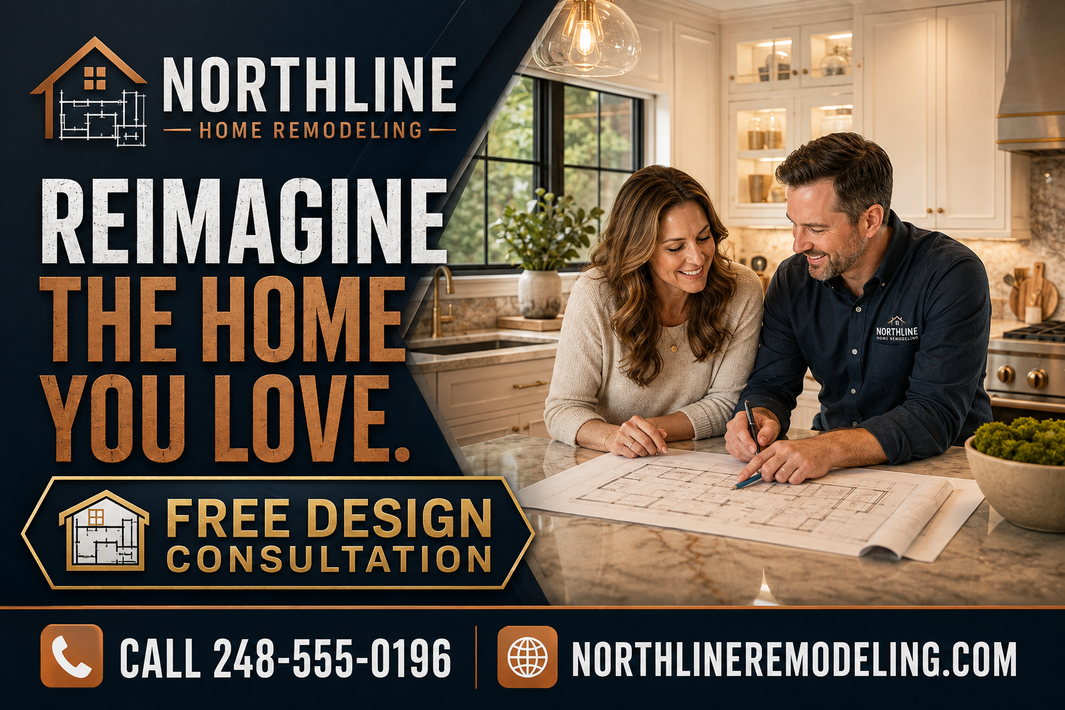 Michigan remodeling postcard advertising example featuring a local homeowner offer